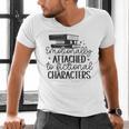 Emotionally Attached To Fictional Characters Banned Books Men's V-Neck T-Shirt Emotionally Attached To Fictional Characters Banned Books Men's V-Neck T-Shirt