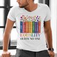 Equality Hurts No One LGBTQ Pride Books And Flowers Men's V-Neck T-Shirt