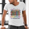 Everyone Is Welcome Here Floral Book LGBT Pride Equality Men's V-Neck T-Shirt Everyone Is Welcome Here Floral Book LGBT Pride Equality Men's V-Neck T-Shirt
