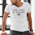 Very Fond Of Walking Book Lover Mom Walking Bookish Men's V-Neck T-Shirt Very Fond Of Walking Book Lover Mom Walking Bookish Men's V-Neck T-Shirt