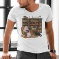 Ghost Reading Book Cat Lover Halloween Reading Enthusiast Men's V-Neck T-Shirt Ghost Reading Book Cat Lover Halloween Reading Enthusiast Men's V-Neck T-Shirt