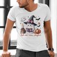 Ghost Reading Book Coquette Bow Halloween Girl Toddler Kid Premium Men's V-Neck T-Shirt