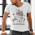 Goose With Books Cute Bookworm Reader Men's V-Neck T-Shirt Goose With Books Cute Bookworm Reader Men's V-Neck T-Shirt