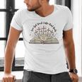 Groovy Flowers Love God Drink Coffee Read Books Christian Men's V-Neck T-Shirt