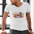 Halloween Book Lover Ghost Witch Books & Pumpkins Men's V-Neck T-Shirt
