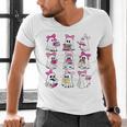 Halloween Pink Ghost Read More Books Spooky Boo Teacher Kids Men's V-Neck T-Shirt Halloween Pink Ghost Read More Books Spooky Boo Teacher Kids Men's V-Neck T-Shirt