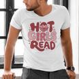 Hot Girls Read Book Lover Feminist Reader Premium Tri-Blend Men's V-Neck T-Shirt