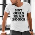 Hot Girls Read Books Lover Bookworm Librarian Book Reading Men's V-Neck T-Shirt