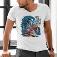 Hot Tea & Spicy Books Skeleton Reader Men's V-Neck T-Shirt