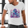 Just A Girl Who Loves Dragons And Books Cute Dragon Reading Premium Tri-Blend Men's V-Neck T-Shirt