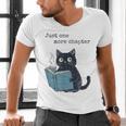 Just One More Chapter Bookworm Cat Book Lover Men's V-Neck T-Shirt