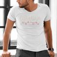 Librarian Valentines Day Daisy School Library Book Lover Premium Men's V-Neck T-Shirt