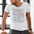 Library Card Due Date Stamp Book Lover Reading Vintage Read Men's V-Neck T-Shirt