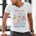 Little Miss 100 Days Smarter Cute Goose Reading Books Girls Men's V-Neck T-Shirt Little Miss 100 Days Smarter Cute Goose Reading Books Girls Men's V-Neck T-Shirt