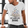 Live Laugh & Love Books Reading Butterfly Book Lover Bookish Premium Men's V-Neck T-Shirt Live Laugh & Love Books Reading Butterfly Book Lover Bookish Premium Men's V-Neck T-Shirt
