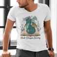 Magical Book Dragon Fantasy Reading Enthusiast Art Men's V-Neck T-Shirt Magical Book Dragon Fantasy Reading Enthusiast Art Men's V-Neck T-Shirt