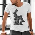 Men Pixel Art Geometric Book Human Drawing Graphic Men Men's V-Neck T-Shirt