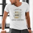 Minimalist Book Lover Pun Humor For Bookworms Librarians Art Premium Tri-Blend Men's V-Neck T-Shirt