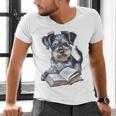 Nerdy Schnauzer Dog Book Lover Glasses Cute Pet For Men Women Kids Men's V-Neck T-Shirt Nerdy Schnauzer Dog Book Lover Glasses Cute Pet For Men Women Kids Men's V-Neck T-Shirt