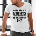 How Many Nights A Week Should You Be Reading 6-7 Book Lover Men's V-Neck T-Shirt How Many Nights A Week Should You Be Reading 6-7 Book Lover Men's V-Neck T-Shirt