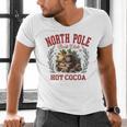North Pole Book Club Hot Cocoa Bookworm Christmas Xmas Men's V-Neck T-Shirt