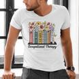 Occupational Therapy Wildflower Book OT Therapist Assistant Men's V-Neck T-Shirt Occupational Therapy Wildflower Book OT Therapist Assistant Men's V-Neck T-Shirt