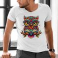 Owl With Glasses And Book Reading Men's V-Neck T-Shirt