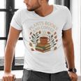 Plants Books And Coffee Nature Leaves Reading Book Lover Premium Tri-Blend Men's V-Neck T-Shirt