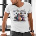 There Is No Such Thing As Too Many Books Reading Librarian Men's V-Neck T-Shirt There Is No Such Thing As Too Many Books Reading Librarian Men's V-Neck T-Shirt