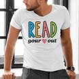 Read Your Heart Read Reading Librarian Book Across America Men's V-Neck T-Shirt