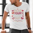 Read Your Heart Out Teacher Valentines Day Reading Book Love Men's V-Neck T-Shirt Read Your Heart Out Teacher Valentines Day Reading Book Love Men's V-Neck T-Shirt