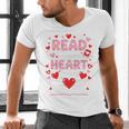 Read Your Heart Out Valentine Reading Book Lover Teacher Premium Tri-Blend Men's V-Neck T-Shirt