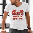 Read Your Heart Out Valentine Teacher Bookworm Lover Men's V-Neck T-Shirt