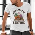 I Read Past My Bedtime Reading Dinosaur Book Lover Men's V-Neck T-Shirt I Read Past My Bedtime Reading Dinosaur Book Lover Men's V-Neck T-Shirt