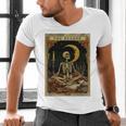 The Reader Tarot Card Book Lover Skeleton Art Goth Style Men's V-Neck T-Shirt The Reader Tarot Card Book Lover Skeleton Art Goth Style Men's V-Neck T-Shirt