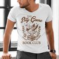 Reading Book Lover Bookish Librarian Silly Goose Book Club Men's V-Neck T-Shirt