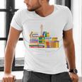 Reading Books Librarian Reader Nerd I'm Ok Teacher Men's V-Neck T-Shirt