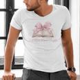 Reading Books Mom Mothers Day Coquette Pink Bow Book Lovers Men's V-Neck T-Shirt Reading Books Mom Mothers Day Coquette Pink Bow Book Lovers Men's V-Neck T-Shirt