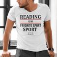 Reading Is My Favorite Sport Book Lover Saying Quote Men's V-Neck T-Shirt Reading Is My Favorite Sport Book Lover Saying Quote Men's V-Neck T-Shirt