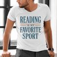 Reading Is My Favorite Sport Literary Book Lover Typography Men's V-Neck T-Shirt Reading Is My Favorite Sport Literary Book Lover Typography Men's V-Neck T-Shirt