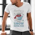 Reading Is Snow Much Fun Book Lover Winter Snowman Humor Men's V-Neck T-Shirt