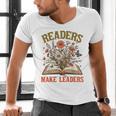 Reading Squad Book Lover Bookish Floral Readers Make Leaders Men's V-Neck T-Shirt