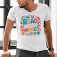 Reads Across Tee America Reading Teacher Books Reader Kids Men's V-Neck T-Shirt