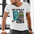 Respect Elders Cellphone Pushing Books In a Wheelchair Men's V-Neck T-Shirt