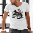 Retro Cute Cat Floral Book Librarian Vintage Floral Cat Book Men's V-Neck T-Shirt Retro Cute Cat Floral Book Librarian Vintage Floral Cat Book Men's V-Neck T-Shirt