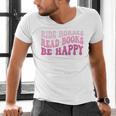 Ride Horses Read Books Be Happy Groovy Book Horse Premium Men's V-Neck T-Shirt Ride Horses Read Books Be Happy Groovy Book Horse Premium Men's V-Neck T-Shirt