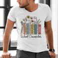School Counselor Wildflower Book School Counseling Life Men's V-Neck T-Shirt
