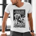 Science Fiction Writer At Work Vintage Book Cover Men's V-Neck T-Shirt Science Fiction Writer At Work Vintage Book Cover Men's V-Neck T-Shirt