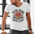 Slow Burn Book Club Romantasy Trope Smut Dark Romance Reader Men's V-Neck T-Shirt Slow Burn Book Club Romantasy Trope Smut Dark Romance Reader Men's V-Neck T-Shirt
