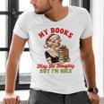 Smut Reader Christmas My Books May Be Naughty But I'm Nice Men's V-Neck T-Shirt